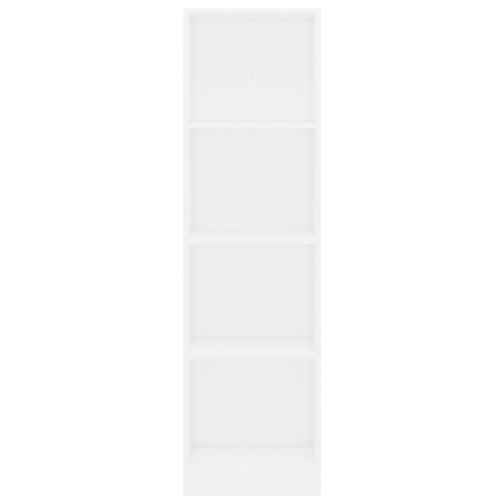 vidaXL Estante com 4 prateleiras 40x24x142 cm contraplacado branco