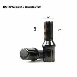 OMP|Set Porcas OMP 27 mm Antracite 20 uds M14 x 1,25