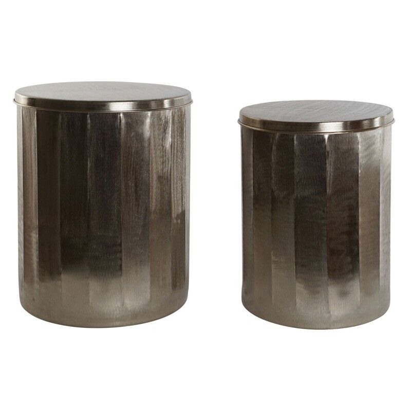 Home ESPRIT|Conjunto de 2 mesas Home ESPRIT Dourado Metal 42 x 42 x 52 cm