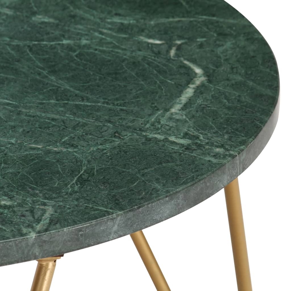 vidaXL Mesa centro 65x65x42cm pedra genuína textura mármore verde