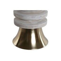 Home ESPRIT|Mesa de apoio Home ESPRIT Branco Dourado Madeira Metal 41 x 41 x 53 cm