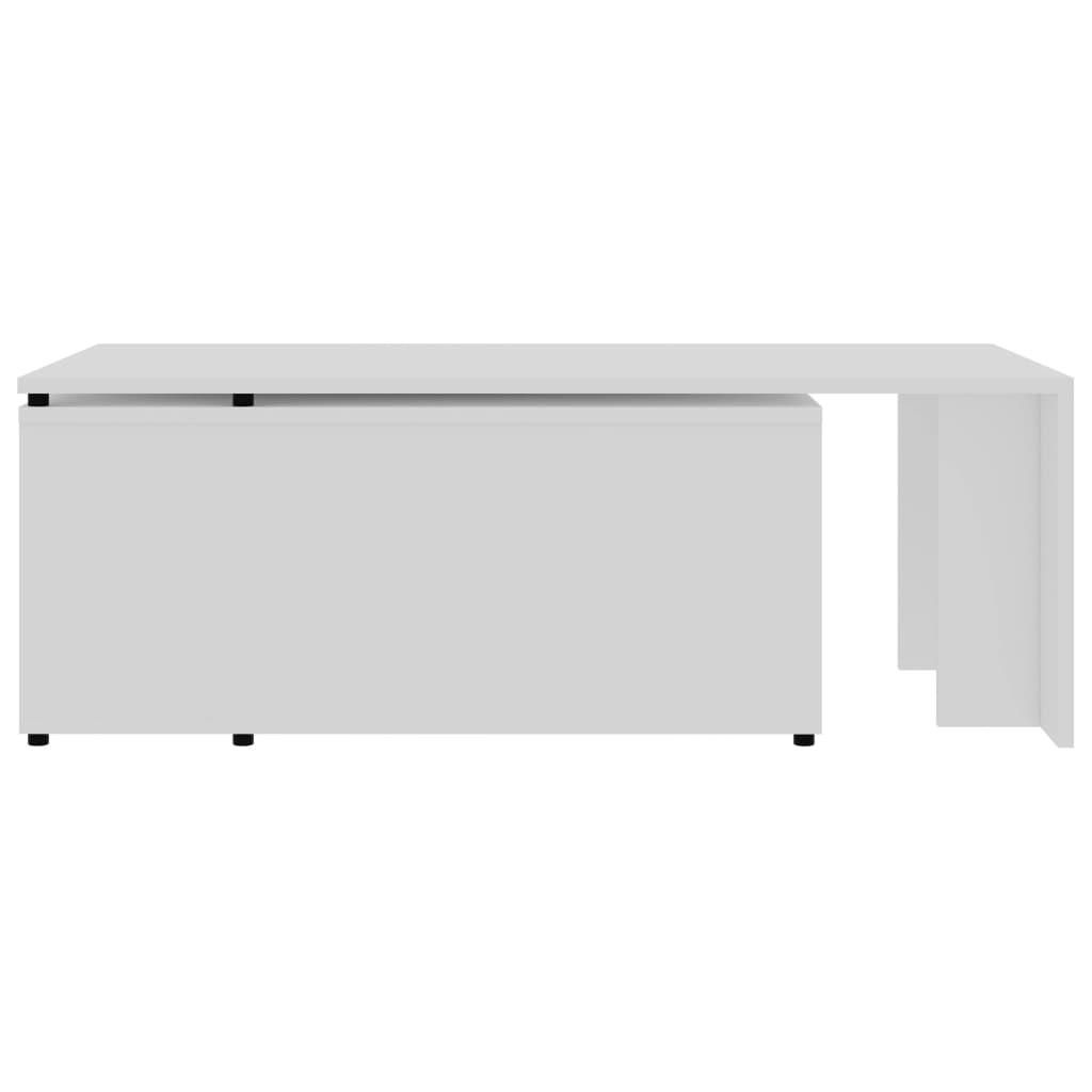 vidaXL Mesa de centro 150x50x35 cm contraplacado branco