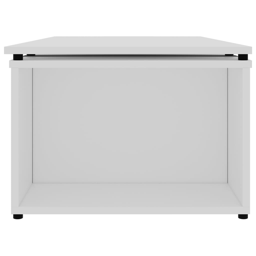 vidaXL Mesa de centro 150x50x35 cm contraplacado branco