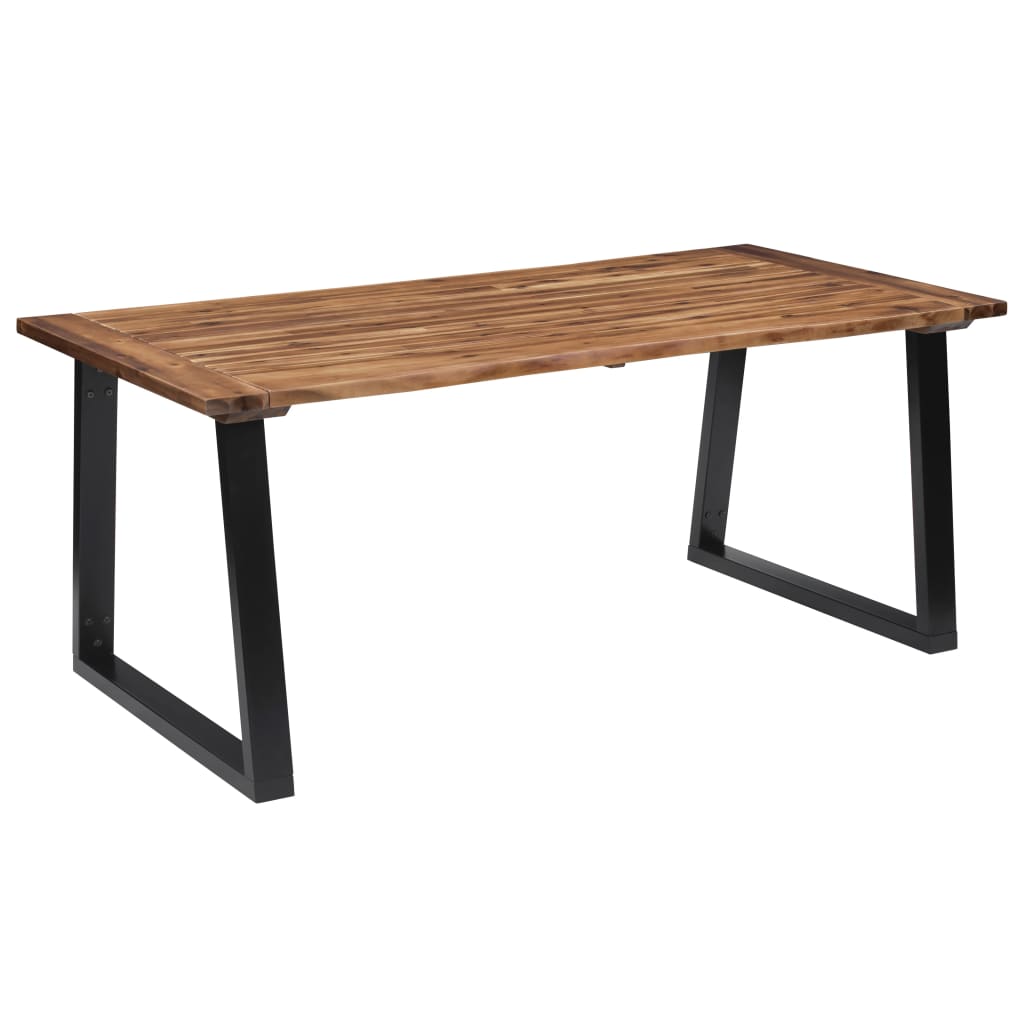 vidaXL Mesa de jantar em madeira de acácia maciça 180x90 cm