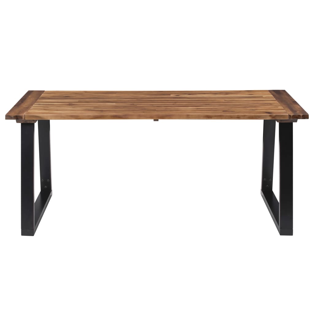 vidaXL Mesa de jantar em madeira de acácia maciça 180x90 cm