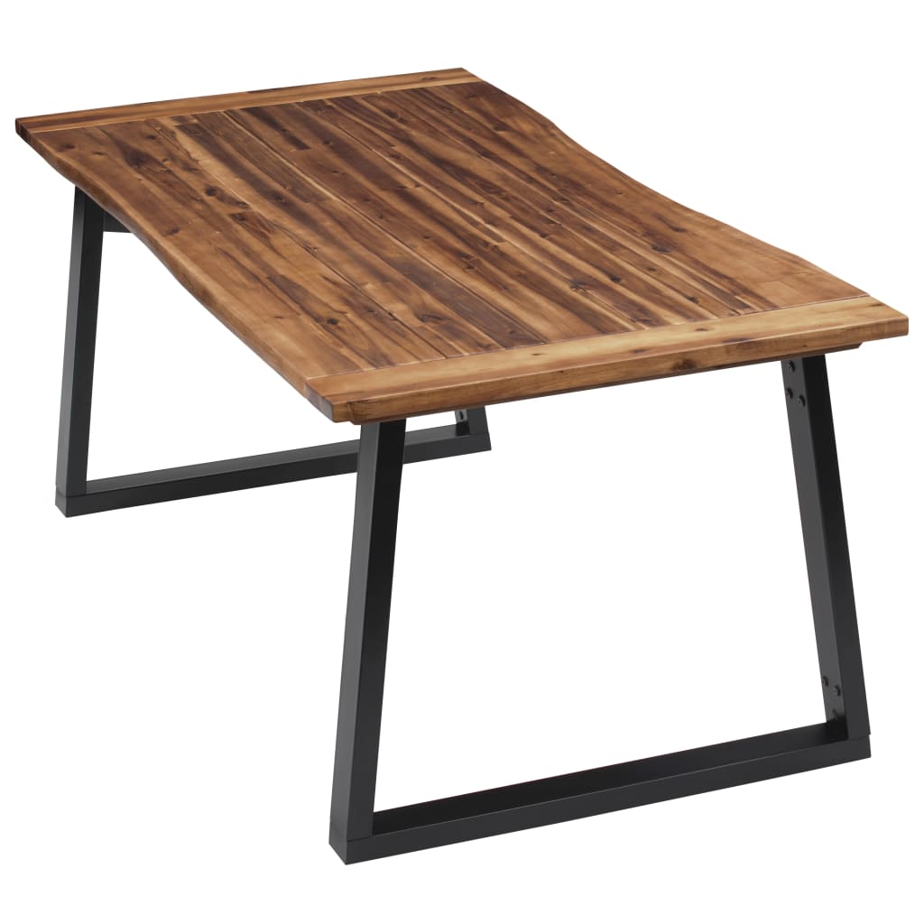 vidaXL Mesa de jantar em madeira de acácia maciça 180x90 cm