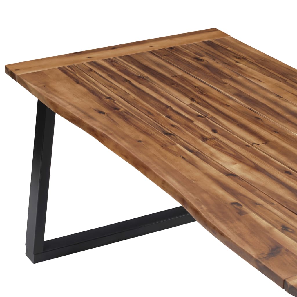 vidaXL Mesa de jantar em madeira de acácia maciça 180x90 cm