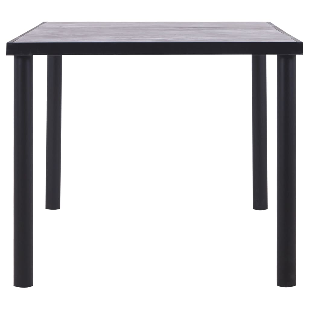 vidaXL Mesa de jantar 180x90x75 cm MDF preto e cinzento cimento