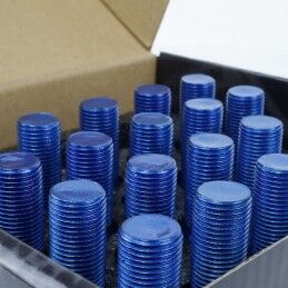 OMP|Set Porcas OMP 27 mm Azul 20 uds M14 x 1,25
