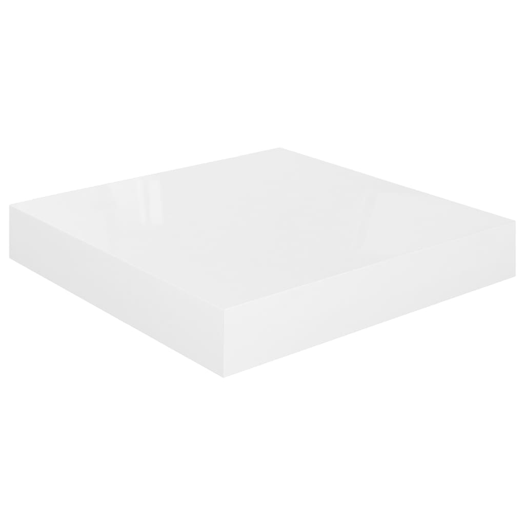 vidaXL Prateleiras de parede suspensas 2 pcs 23x23,5x3,8cm MDF branco