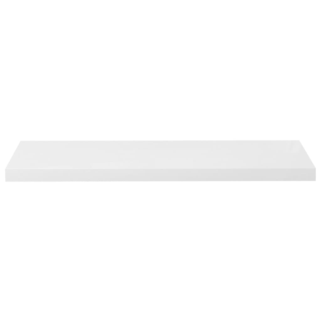 vidaXL Prateleiras de parede suspensas 4 pcs 90x23,5x3,8cm MDF branco