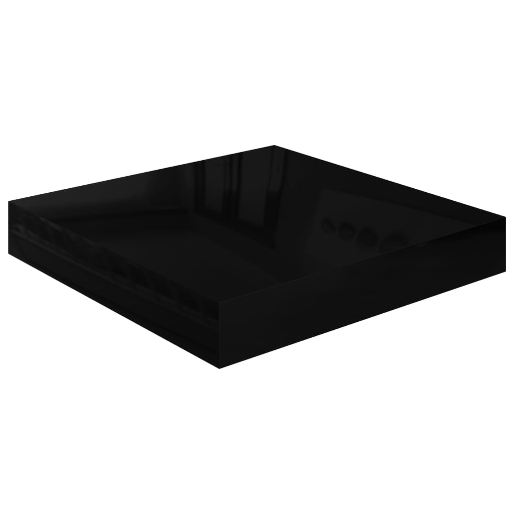 vidaXL Prateleiras de parede suspensas 2 pcs 23x23,5x3,8cm MDF preto