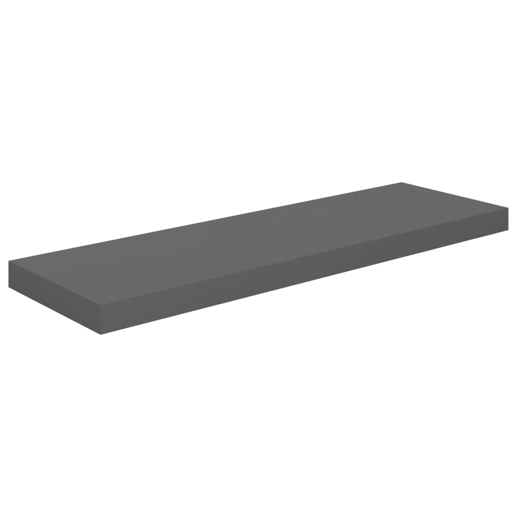 vidaXL Prateleiras de parede suspensas 2 pcs 80x23,5x3,8cm MDF cinza