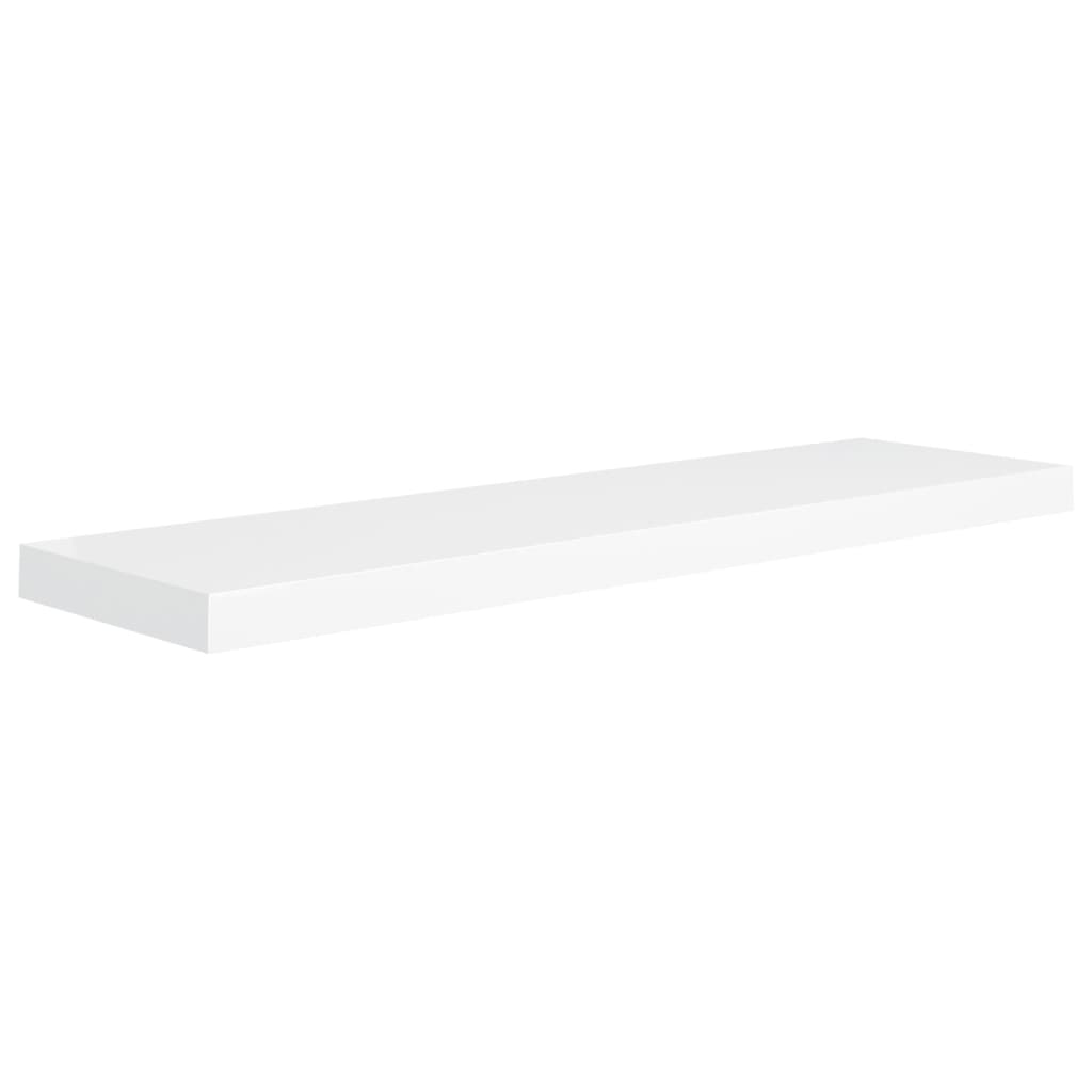 vidaXL Prateleiras parede suspensas 4 pcs 90x23,5x3,8cm MDF branco