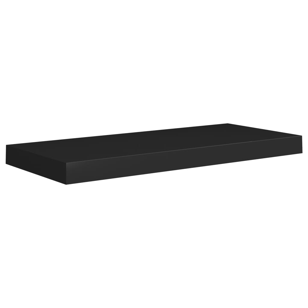 vidaXL Prateleiras de parede suspensas 2 pcs 60x23,5x3,8 cm MDF preto