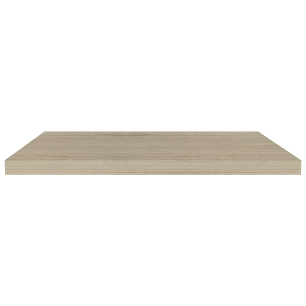 vidaXL Prateleiras parede suspensas 2 pcs 80x23,5x3,8cm MDF carvalho