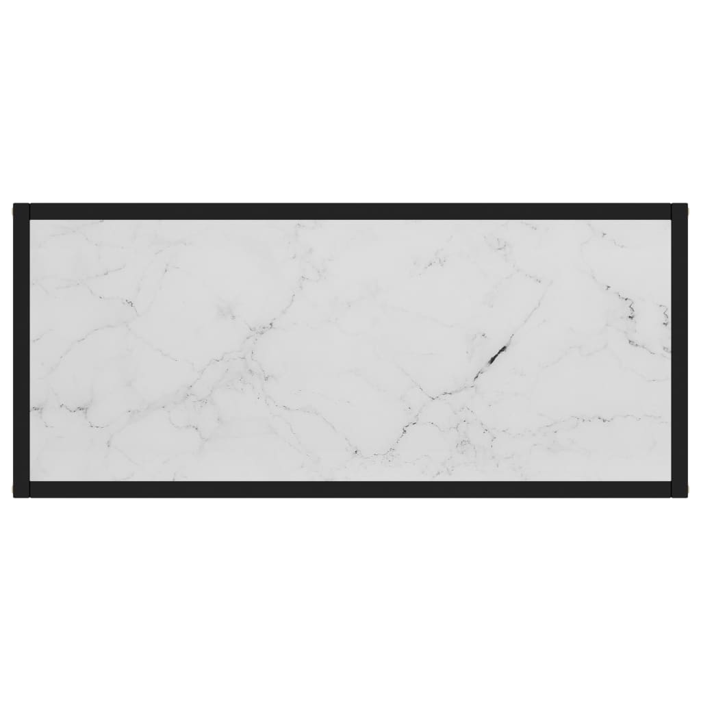 vidaXL Mesa consola 80x35x75 cm vidro temperado branco