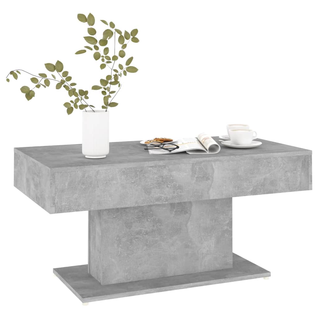 vidaXL Mesa de centro 96x50x45 cm contraplacado cinzento cimento