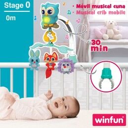 Winfun|Carrossel para Berço Winfun Bosque 3 em 1 31,5 x 42 x 24,5 cm Plástico (4 Unidades)