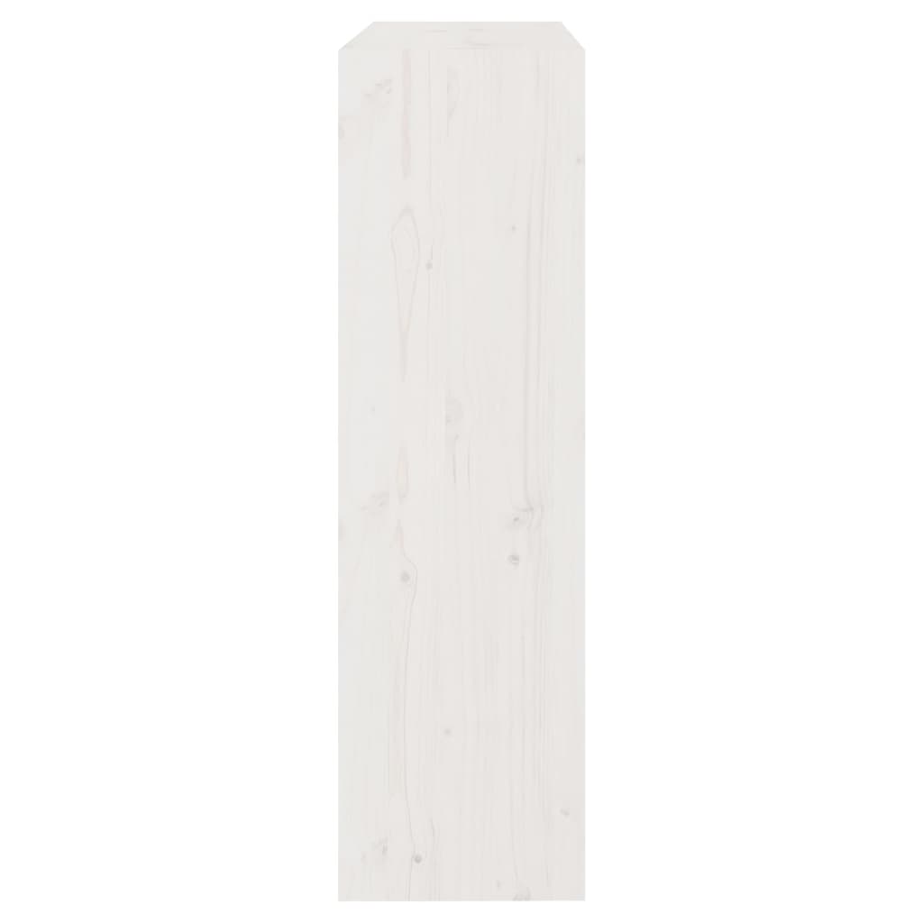 vidaXL Estante/divisória 80x30x103,5 cm madeira de pinho maciça branco