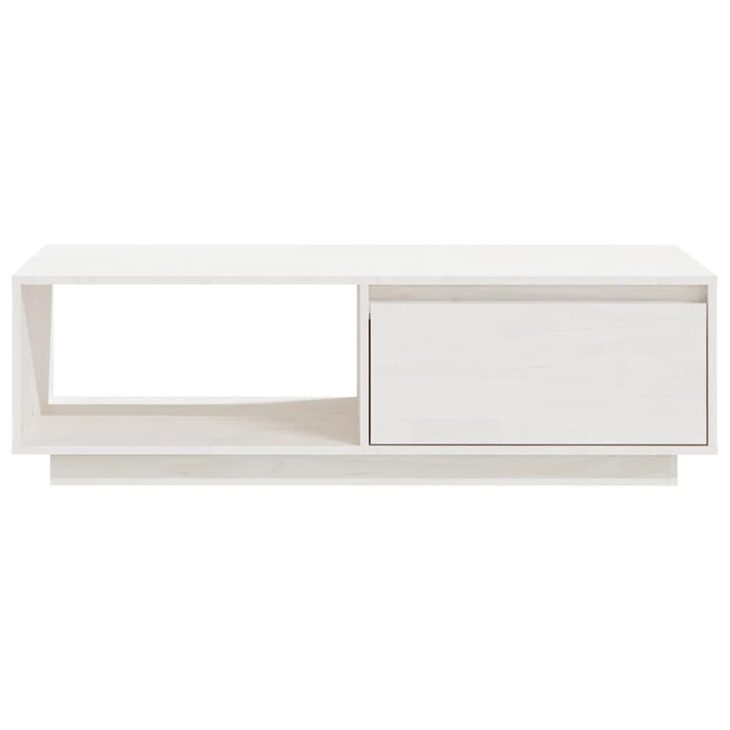 vidaXL Mesa de centro 110x50x33,5 cm madeira de pinho maciça branco