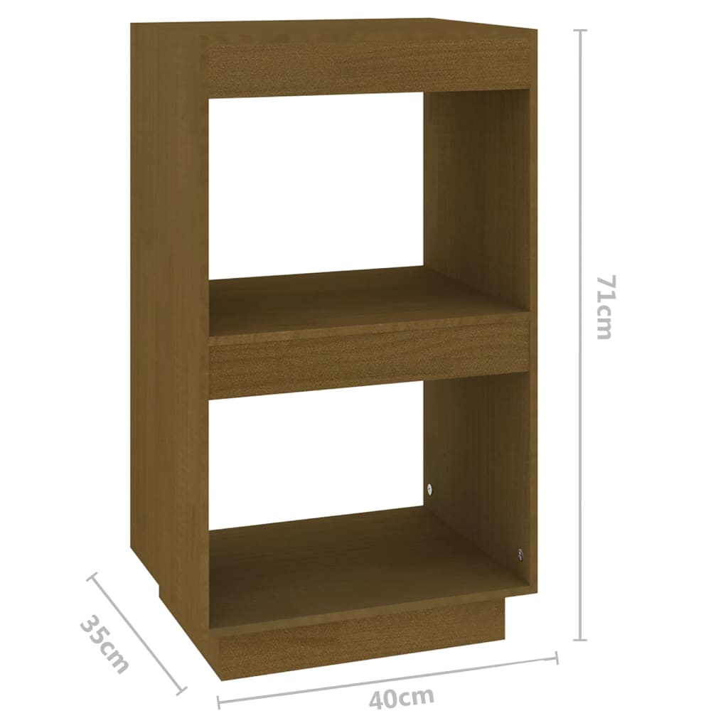 vidaXL Estante 40x35x71 cm pinho maciço castanho mel