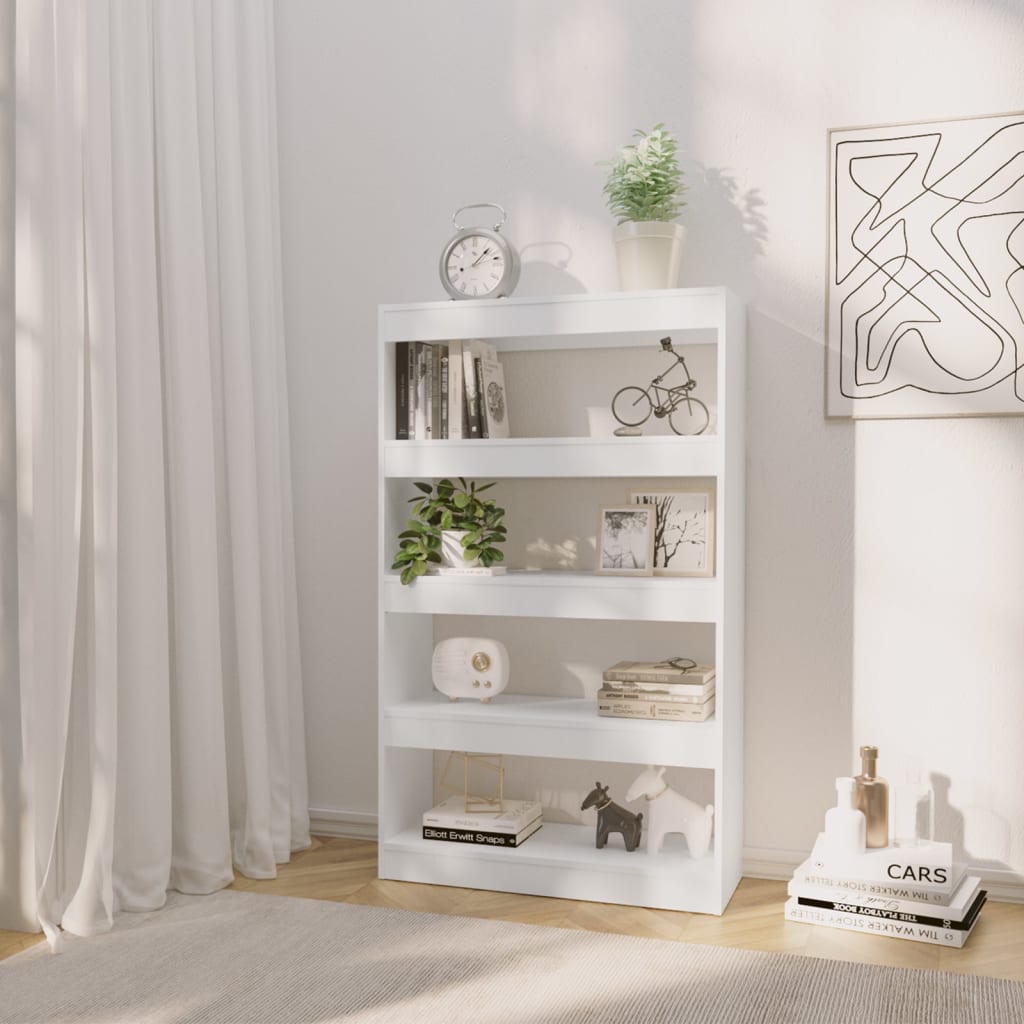 vidaXL Estante/divisória 80x30x135 cm contraplacado branco