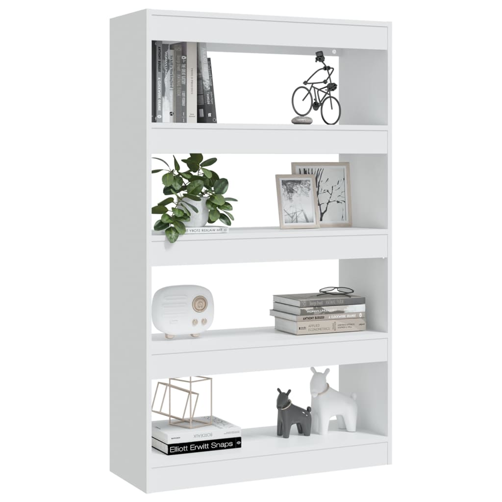 vidaXL Estante/divisória 80x30x135 cm contraplacado branco