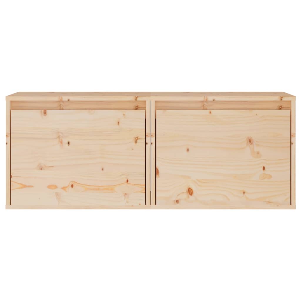 vidaXL Armários de parede 2 pcs 45x30x35 cm madeira de pinho maciça