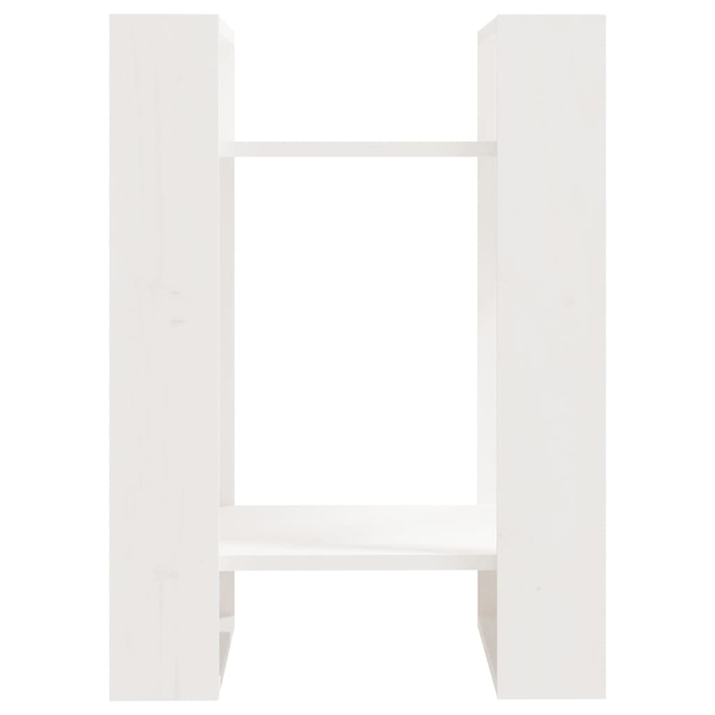 vidaXL Estante/divisória 41x35x57 cm pinho maciço branco