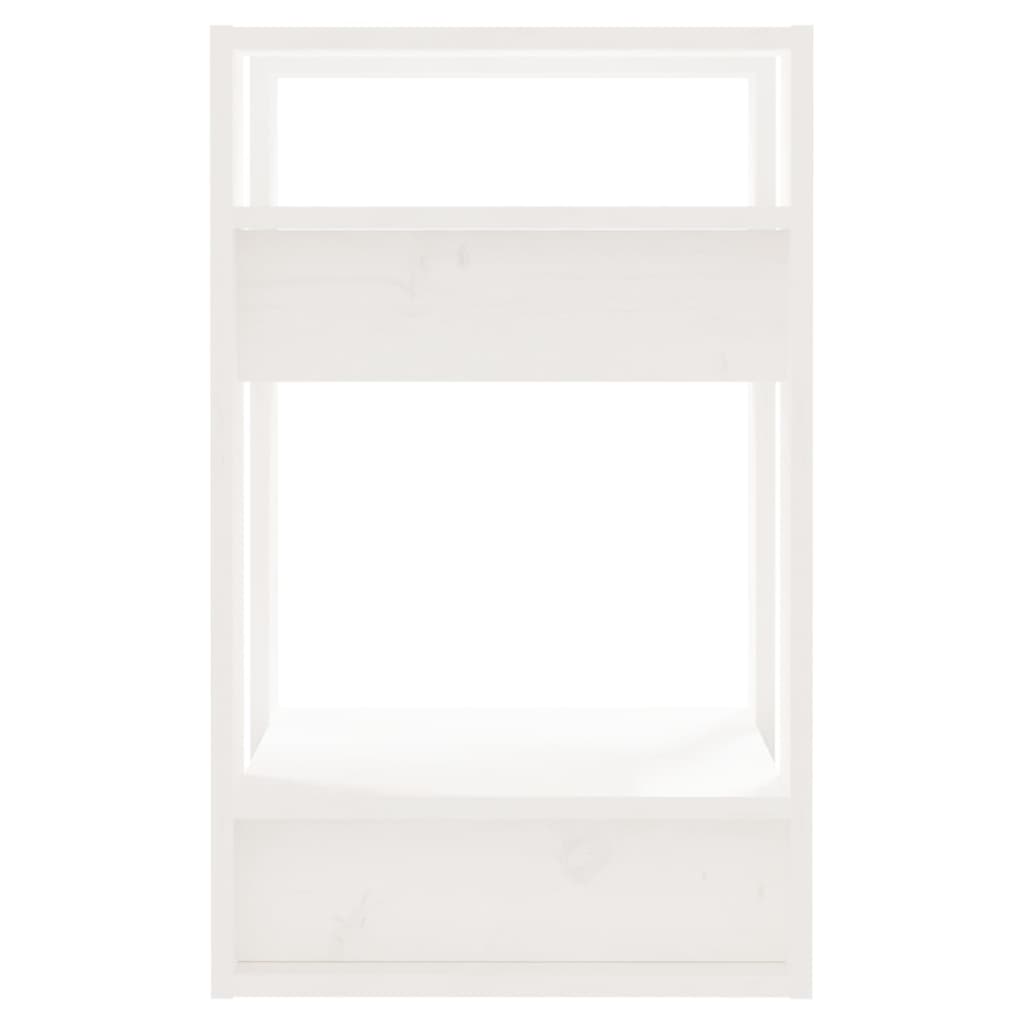 vidaXL Estante/divisória 41x35x57 cm pinho maciço branco