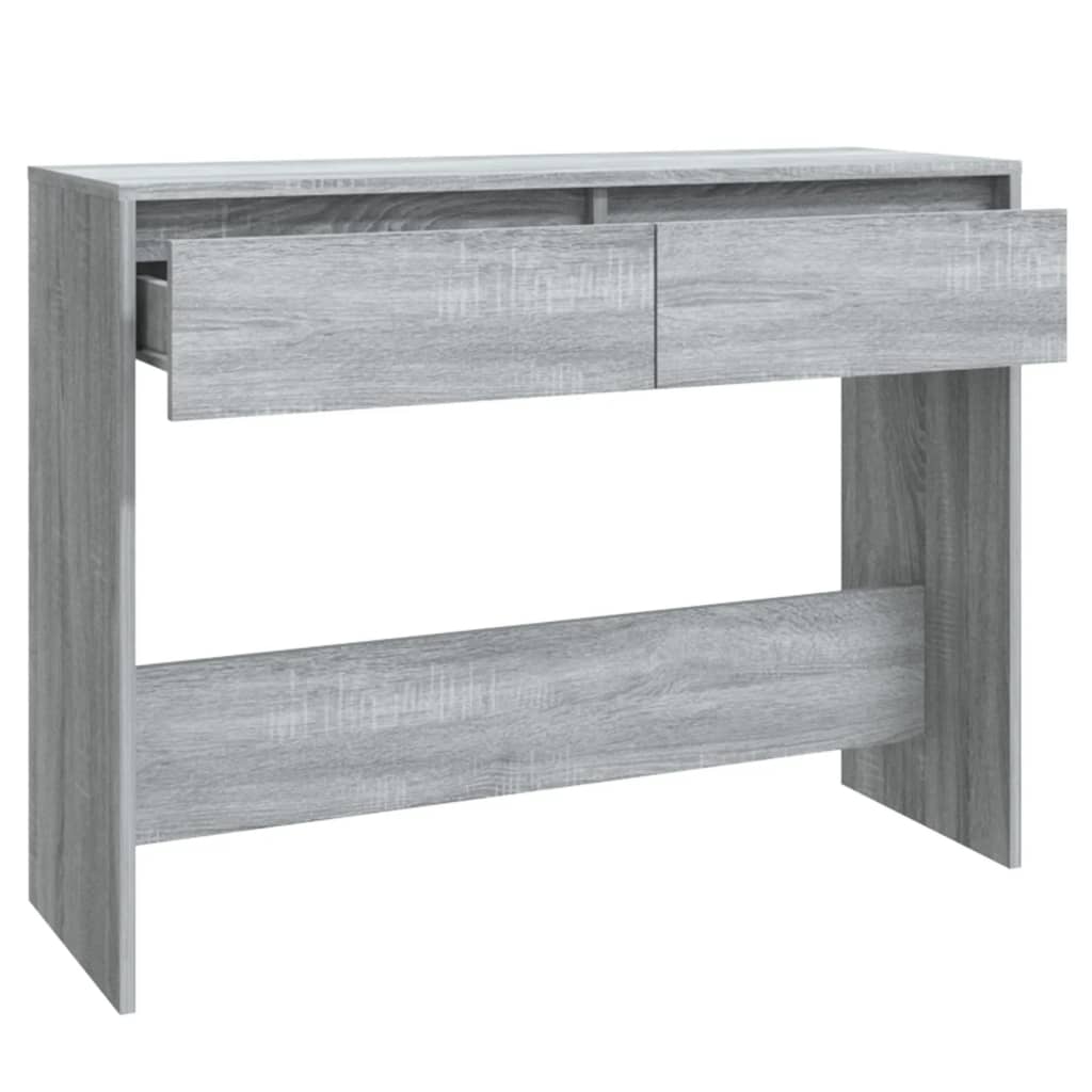 vidaXL Mesa consola 100x35x76,5 cm derivados madeira cinzento sonoma