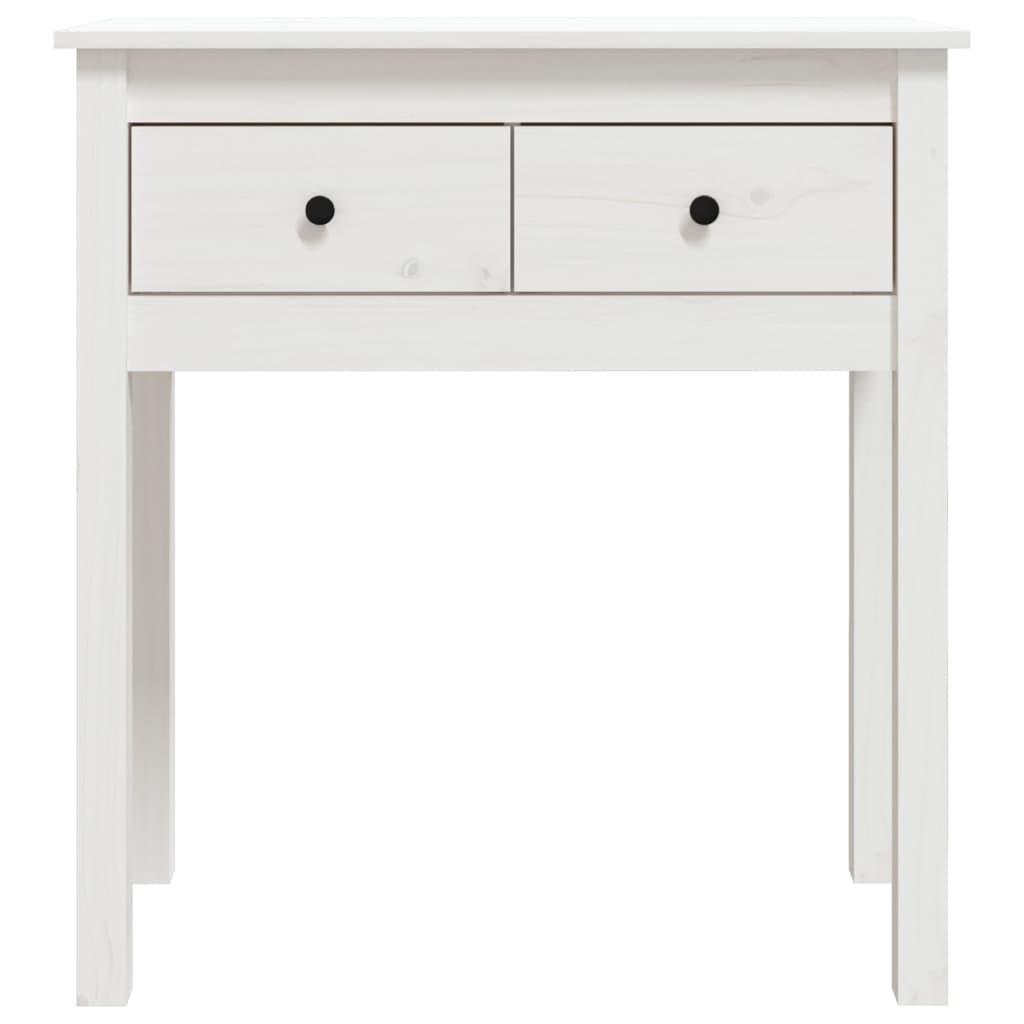 vidaXL Mesa consola 70x35x75 cm pinho maciço branco