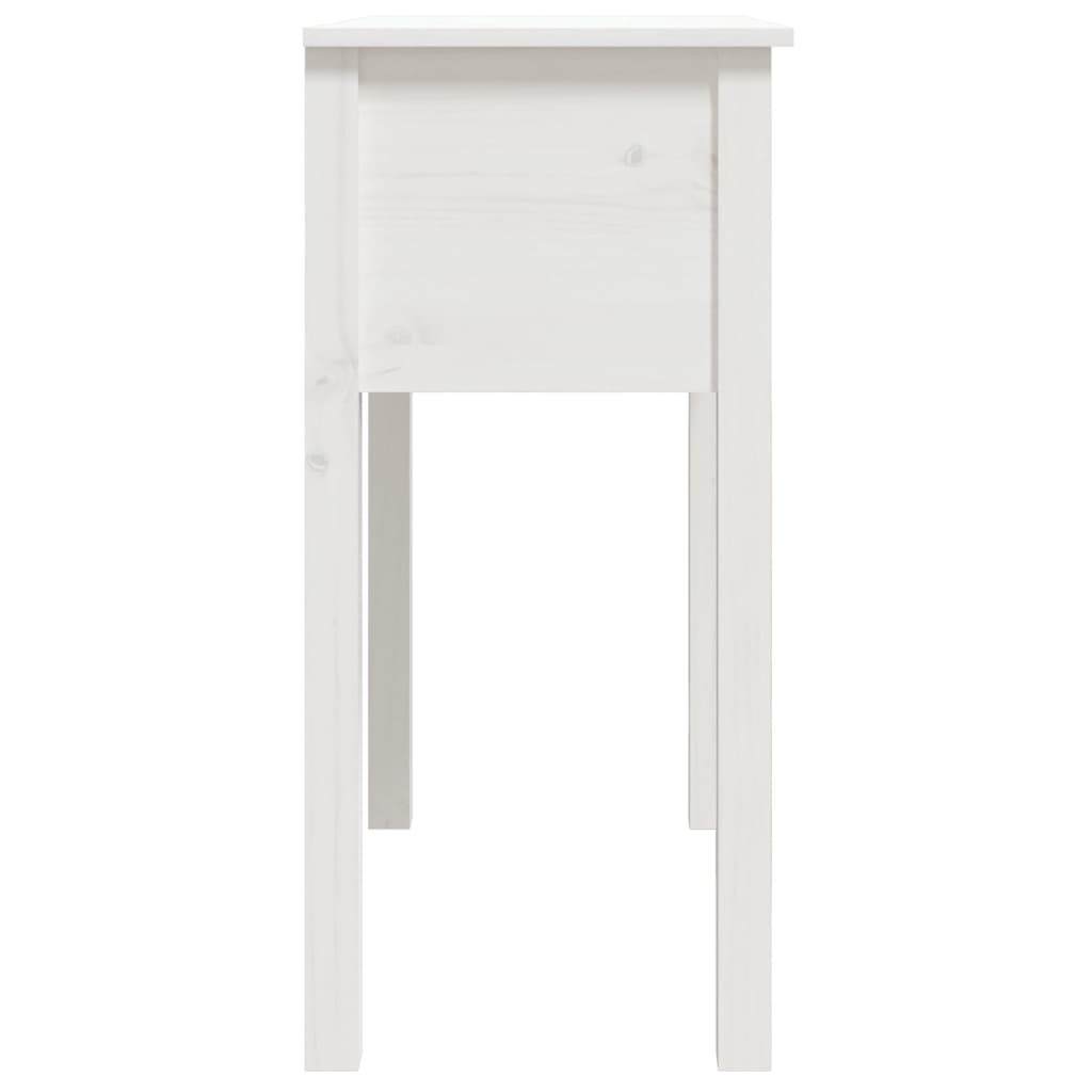 vidaXL Mesa consola 70x35x75 cm pinho maciço branco