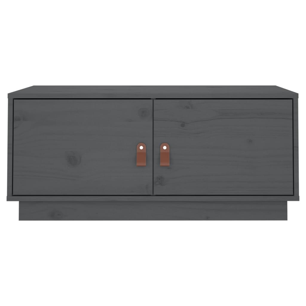 vidaXL Mesa de centro 80x50x35 cm pinho maciço cinza