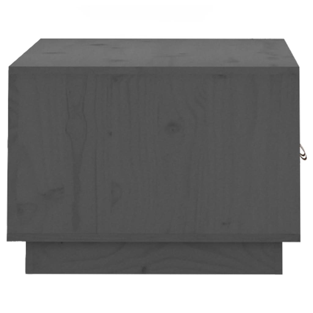 vidaXL Mesa de centro 80x50x35 cm pinho maciço cinza