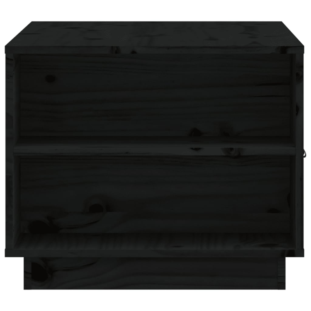 vidaXL Mesa de centro 100x50x41 cm pinho maciço preto