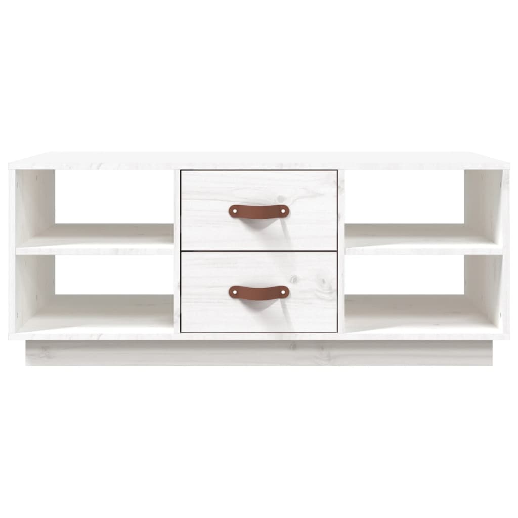 vidaXL Mesa de centro 100x50x41 cm pinho maciço branco