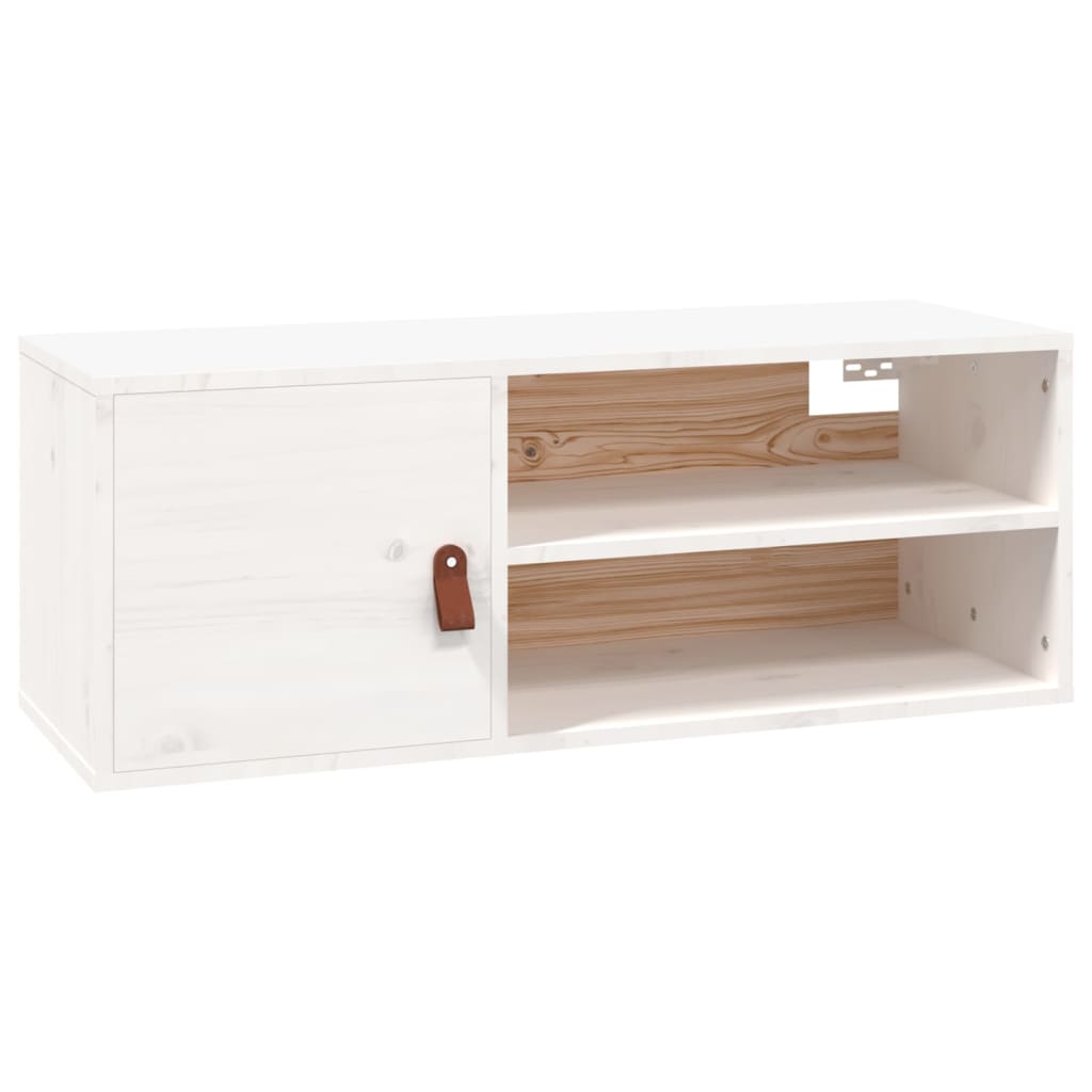 vidaXL Armários de parede 2 pcs 80x30x30 cm pinho maciço branco