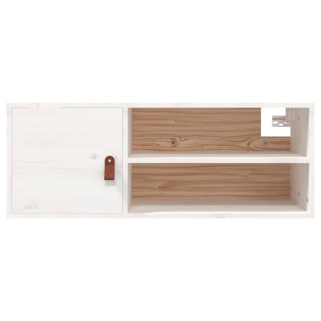 vidaXL Armários de parede 2 pcs 80x30x30 cm pinho maciço branco