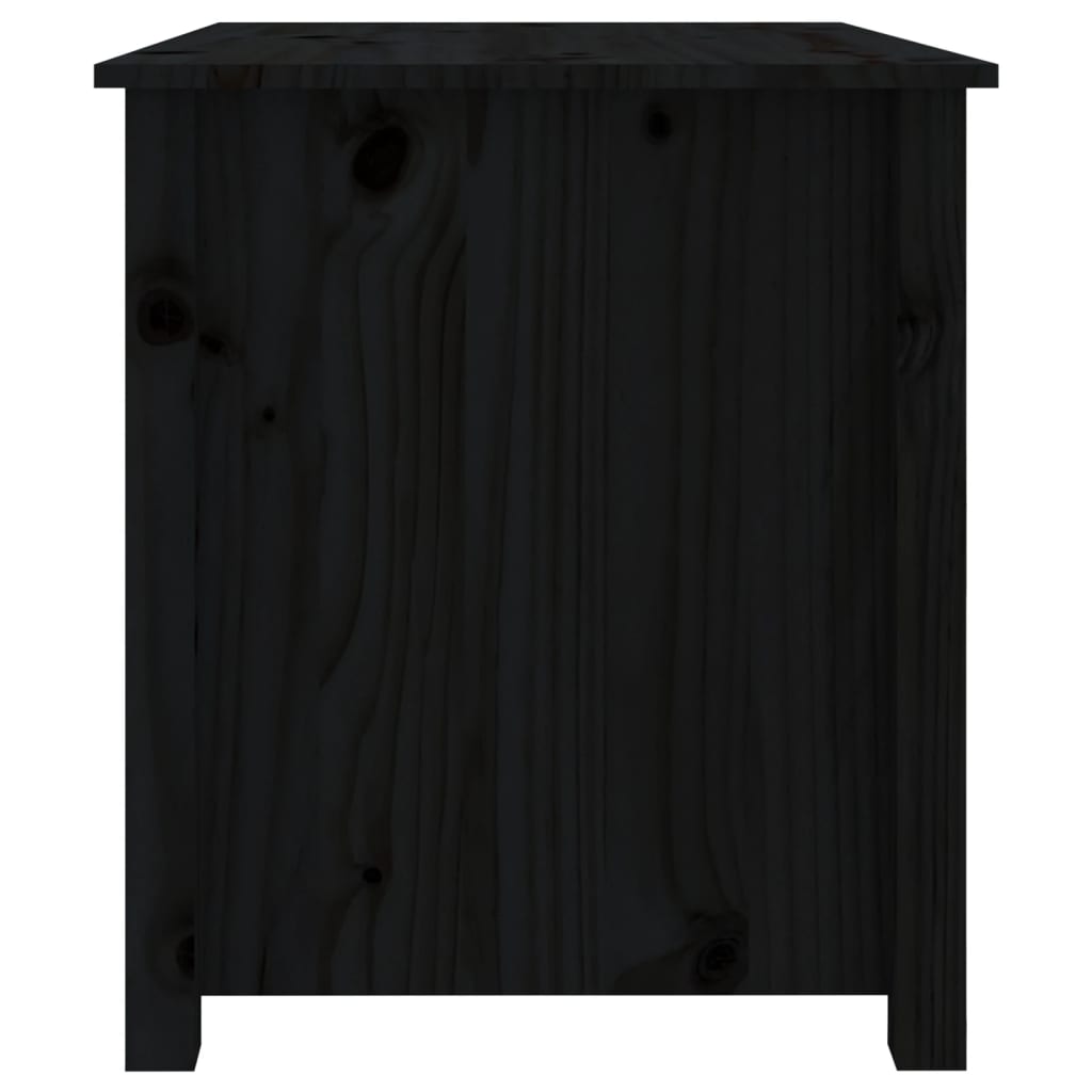 vidaXL Mesa de centro 71x49x55 cm pinho maciço preto