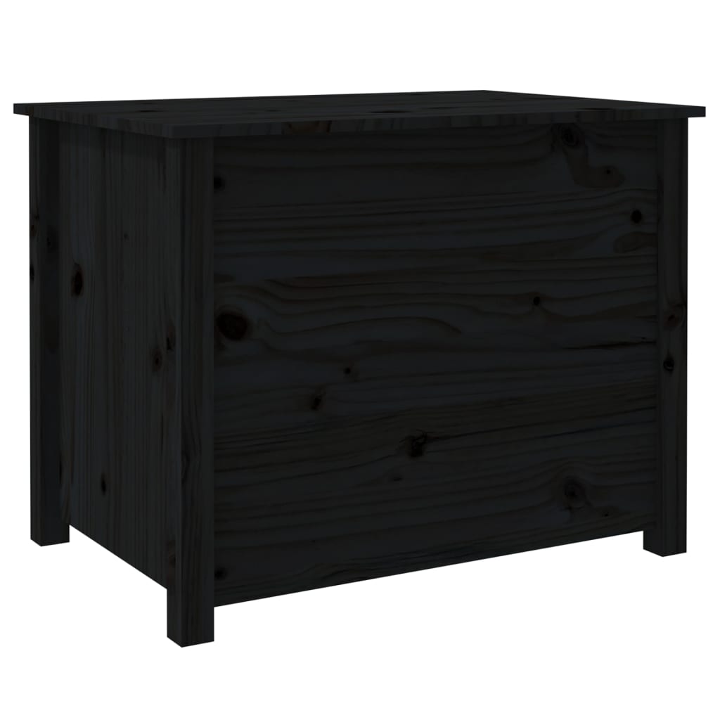 vidaXL Mesa de centro 71x49x55 cm pinho maciço preto