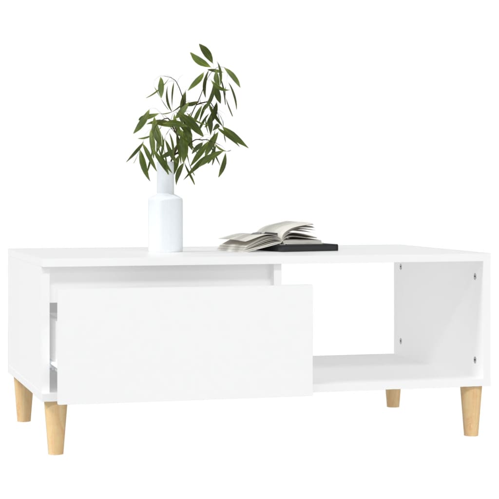 vidaXL Mesa de centro 90x50x36,5 cm derivados de madeira branco