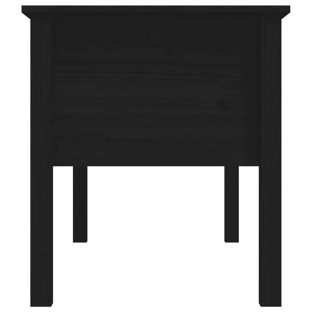 vidaXL Mesa de centro 102x49x55 cm pinho maciço preto