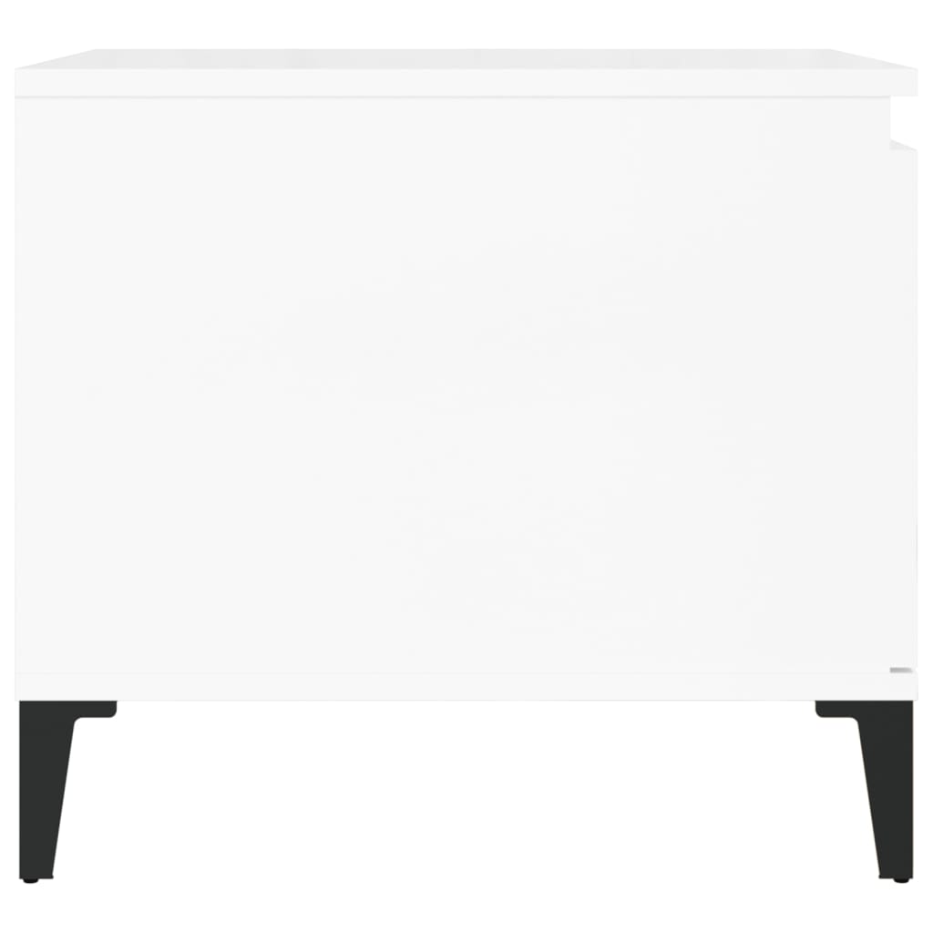 vidaXL Mesa de centro 100x50x45 cm derivados madeira branco brilhante