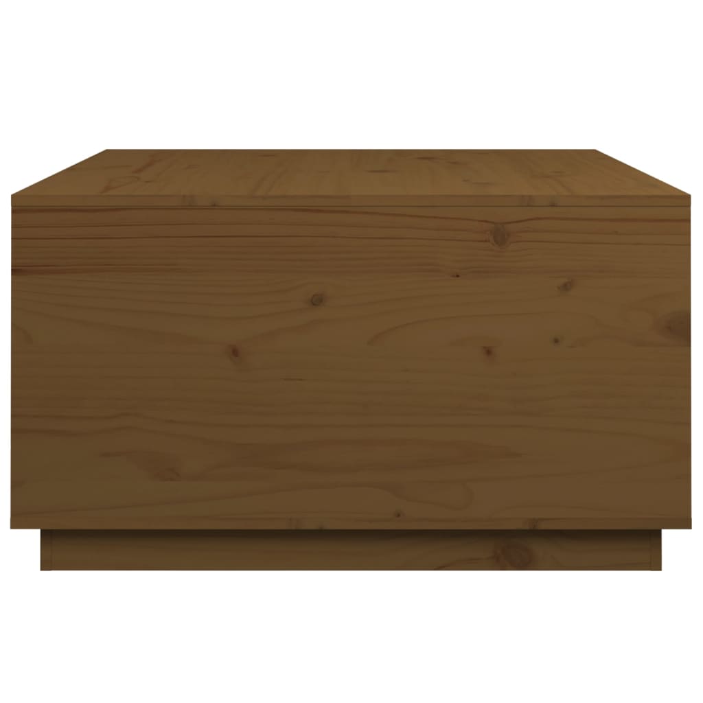 vidaXL Mesa de centro 80x80x45 cm pinho maciço castanho mel