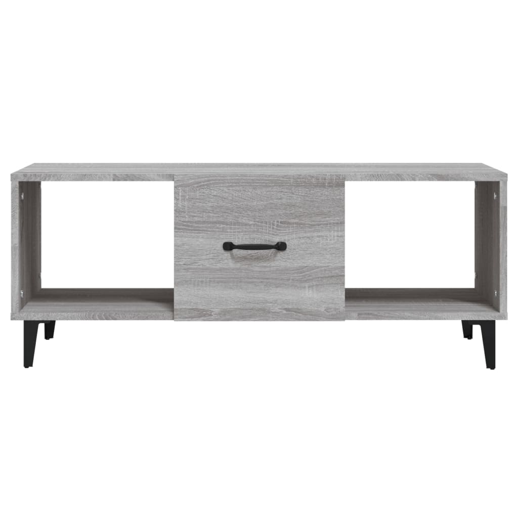 vidaXL Mesa de centro 102x50x40cm derivados de madeira cinzento sonoma