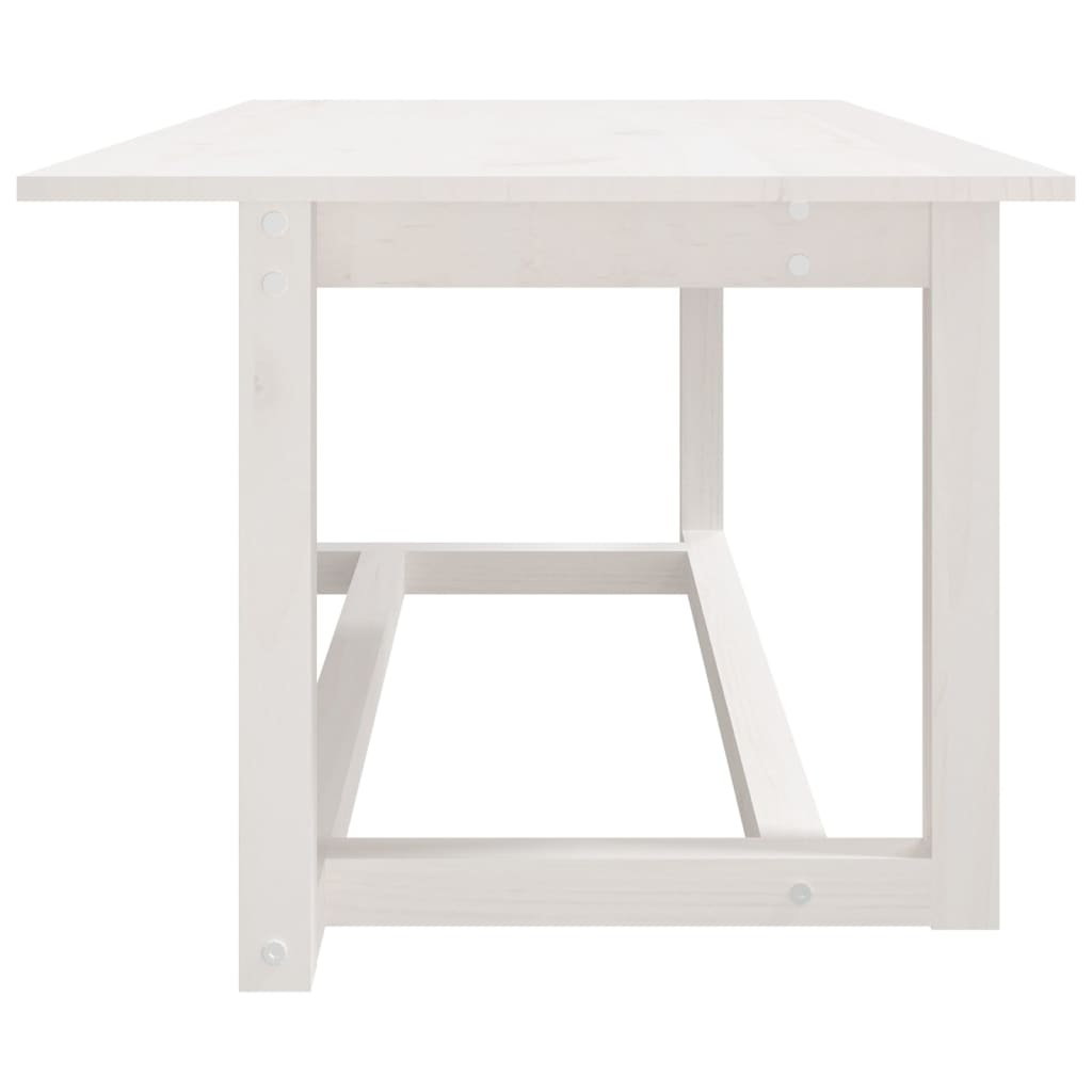 vidaXL Mesa de centro 110x55x45 cm madeira de pinho maciça branco