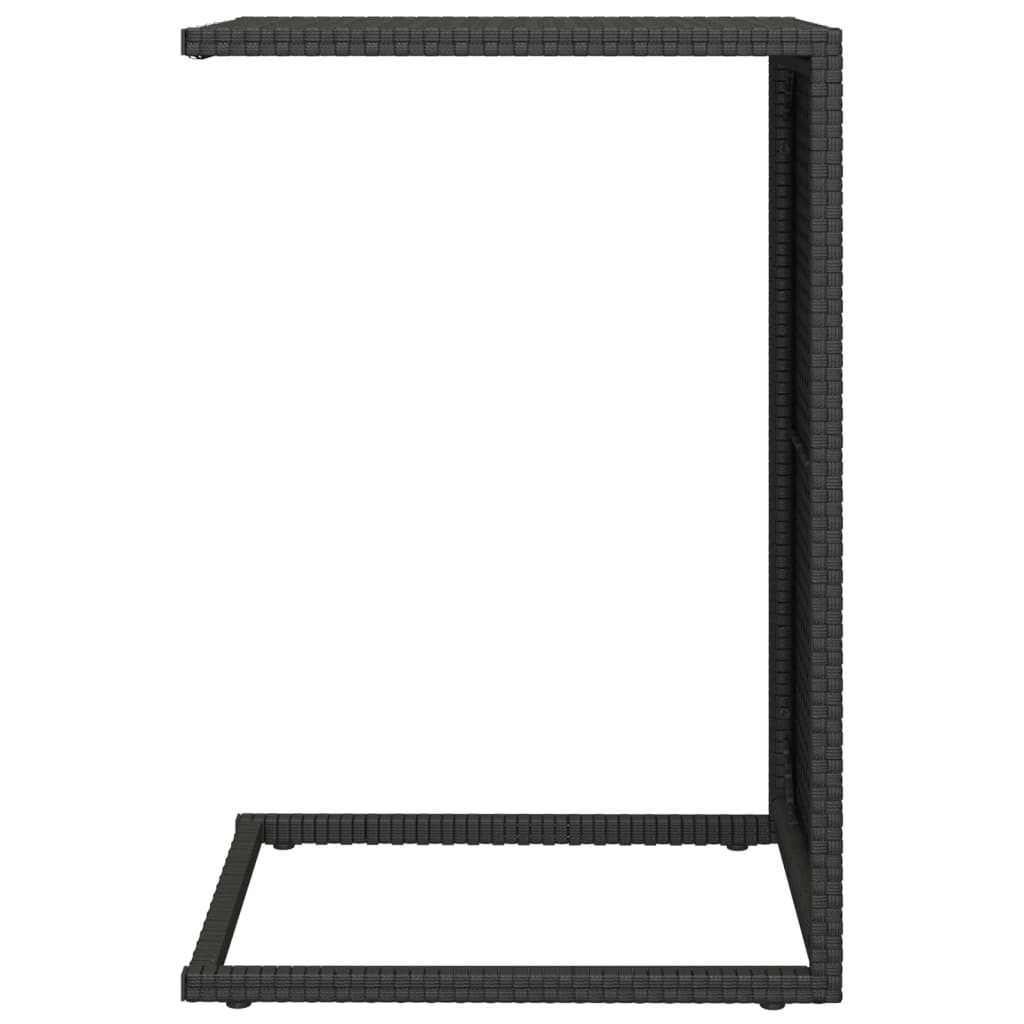 vidaXL Mesa em C 40x35x60 cm vime PE preto