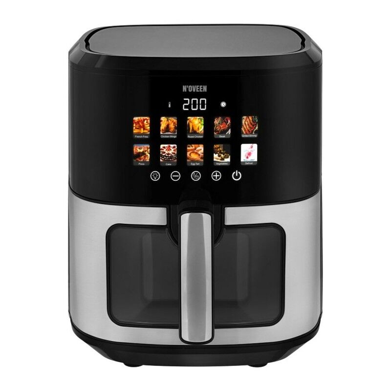 N'oveen|Fritadeira de Ar N'oveen AF770 Preto Prateado 1700 W 6,5 L
